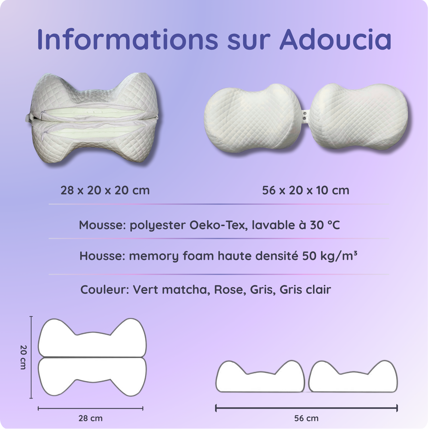 Adoucia - Le coussin 360° qui élimine douleurs lombaires, sciatiques et genoux
